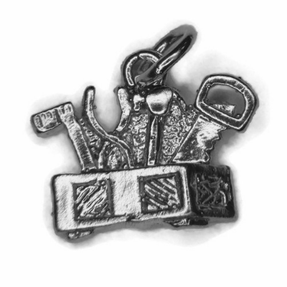 Toolbox Charm Pendant .925 Sterling Silver